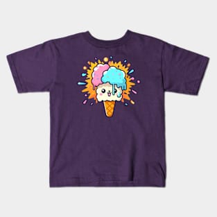 Colorfup ice cream lama Kids T-Shirt
